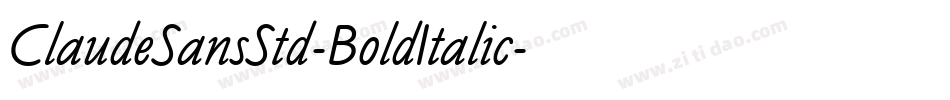 ClaudeSansStd-BoldItalic字体转换