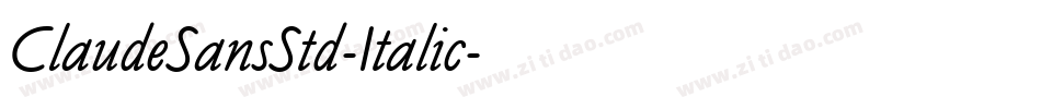 ClaudeSansStd-Italic字体转换