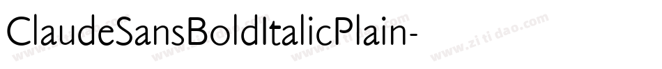 ClaudeSansBoldItalicPlain字体转换