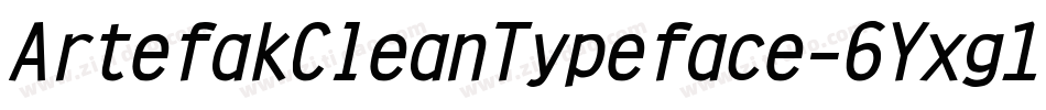 ArtefakCleanTypeface-6Yxg1字体转换