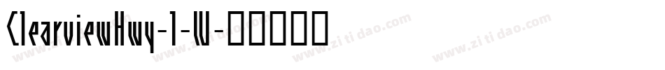 ClearviewHwy-1-W字体转换