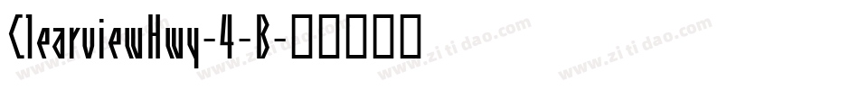 ClearviewHwy-4-B字体转换