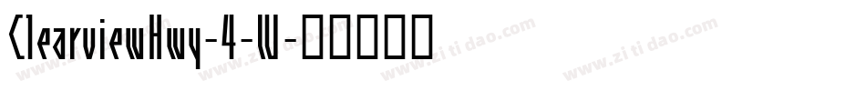 ClearviewHwy-4-W字体转换