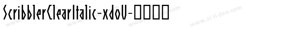 ScribblerClearItalic-xdoV字体转换