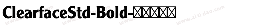 ClearfaceStd-Bold字体转换