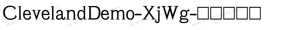 ClevelandDemo-XjWg字体转换