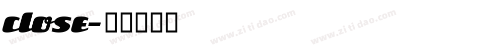 close字体转换