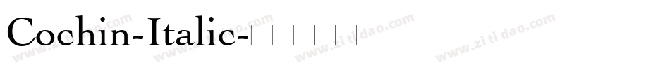 Cochin-Italic字体转换