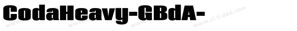CodaHeavy-GBdA字体转换