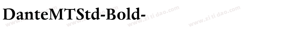 DanteMTStd-Bold字体转换