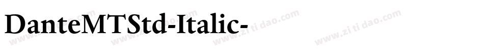 DanteMTStd-Italic字体转换