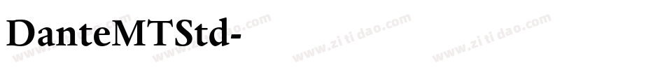 DanteMTStd字体转换