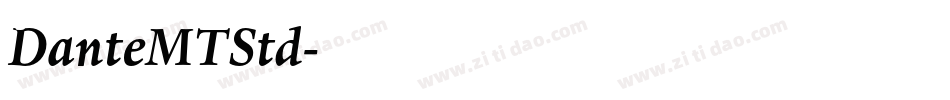DanteMTStd字体转换
