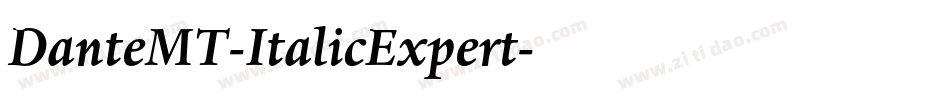 DanteMT-ItalicExpert字体转换