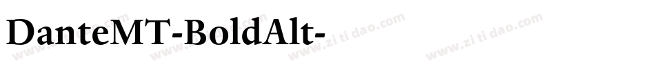 DanteMT-BoldAlt字体转换