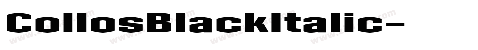 CollosBlackItalic字体转换