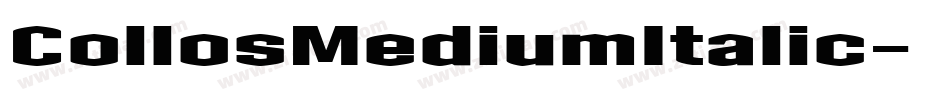 CollosMediumItalic字体转换