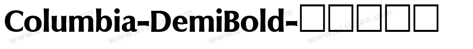 Columbia-DemiBold字体转换