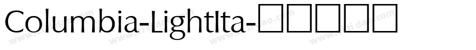 Columbia-LightIta字体转换