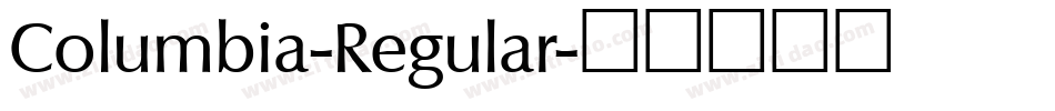 Columbia-Regular字体转换