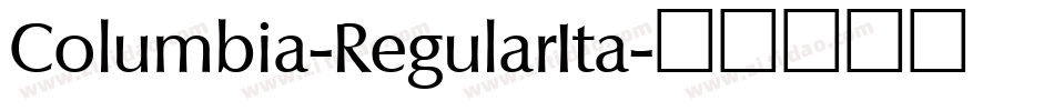 Columbia-RegularIta字体转换