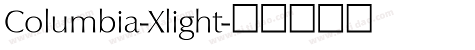 Columbia-Xlight字体转换