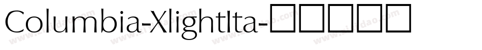 Columbia-XlightIta字体转换