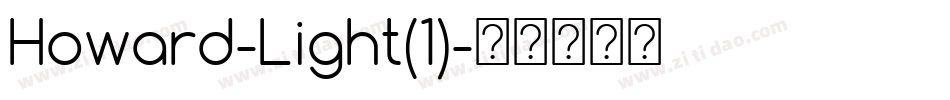 Howard-Light(1)字体转换