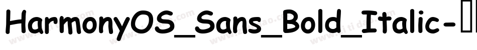 HarmonyOS_Sans_Bold_Italic字体转换