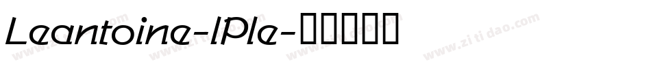Leantoine-lPle字体转换