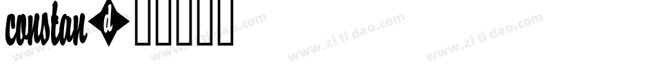 constan字体转换