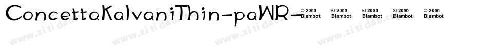 ConcettaKalvaniThin-paWR字体转换