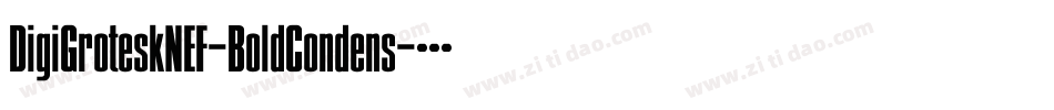 DigiGroteskNEF-BoldCondens字体转换