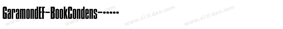GaramondEF-BookCondens字体转换