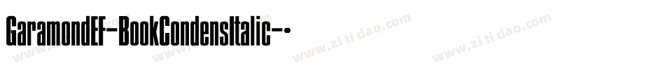 GaramondEF-BookCondensItalic字体转换