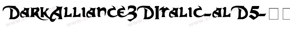 DarkAlliance3DItalic-alD5字体转换