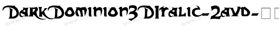 DarkDominion3DItalic-2avd字体转换