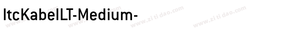 ItcKabelLT-Medium字体转换
