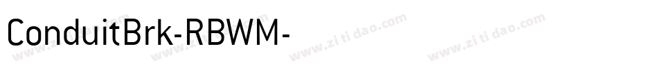 ConduitBrk-RBWM字体转换