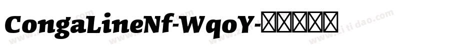 CongaLineNf-WqoY字体转换
