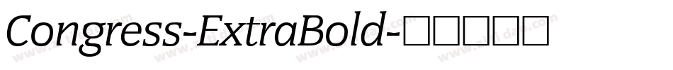 Congress-ExtraBold字体转换