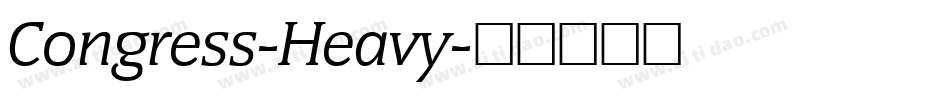 Congress-Heavy字体转换