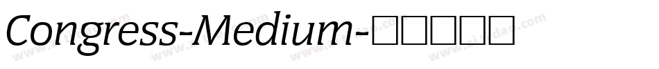 Congress-Medium字体转换