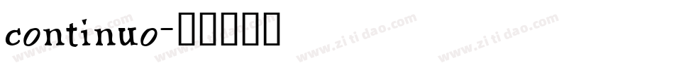 continuo字体转换