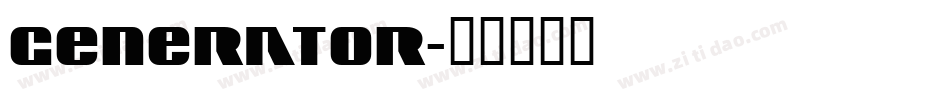 Generator字体转换