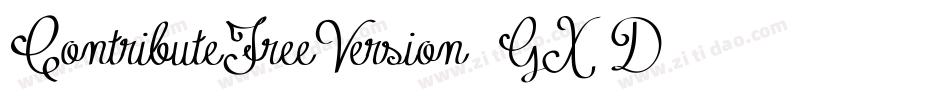 ContributeFreeVersion-GX1D字体转换