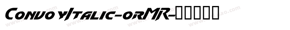 ConvoyItalic-0rMR字体转换