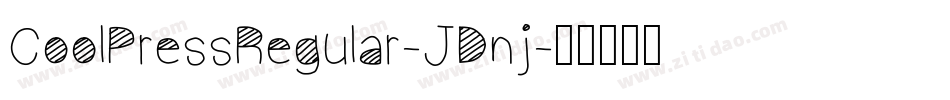 CoolPressRegular-JDnj字体转换