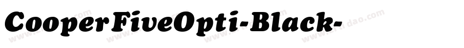 CooperFiveOpti-Black字体转换