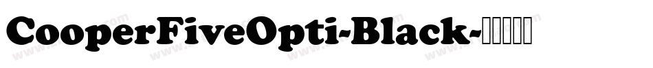 CooperFiveOpti-Black字体转换